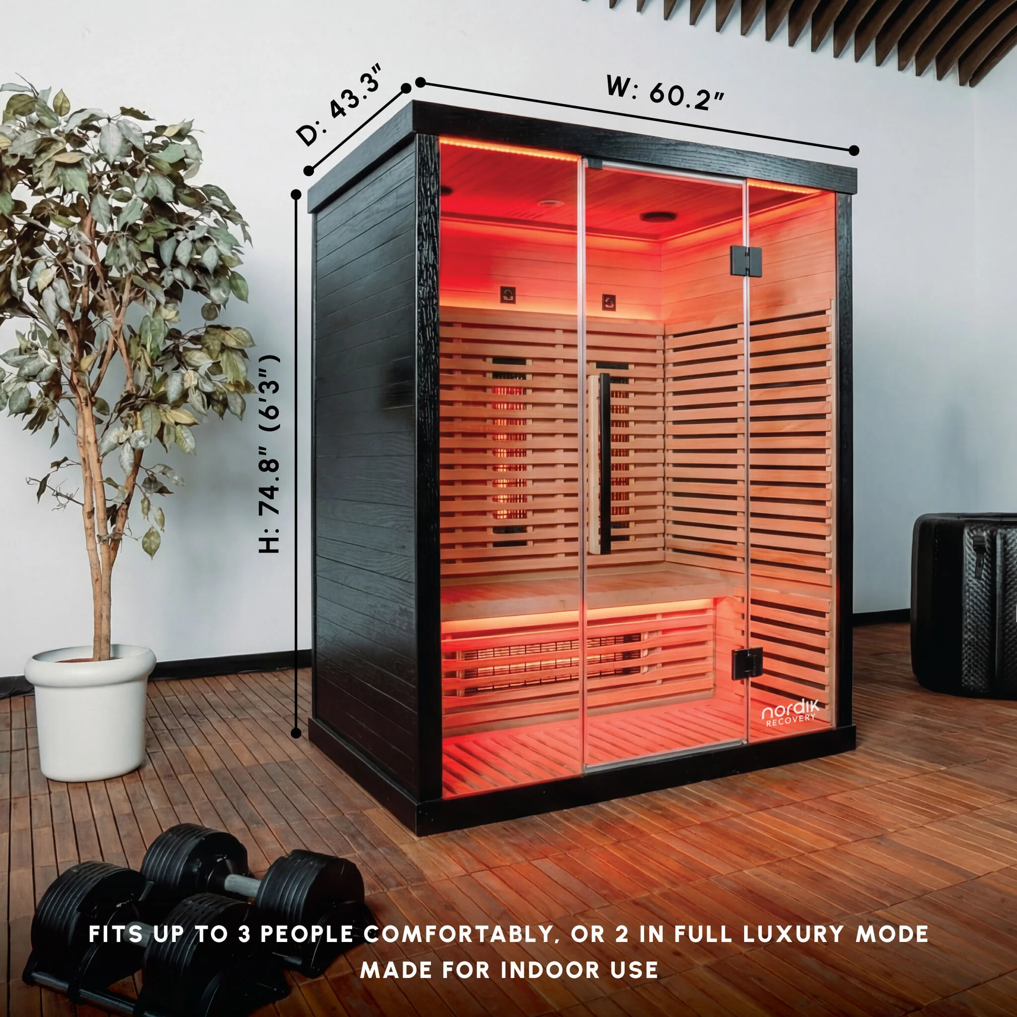 Nordik Recovery 3-Person Infrared Sauna - Image 7
