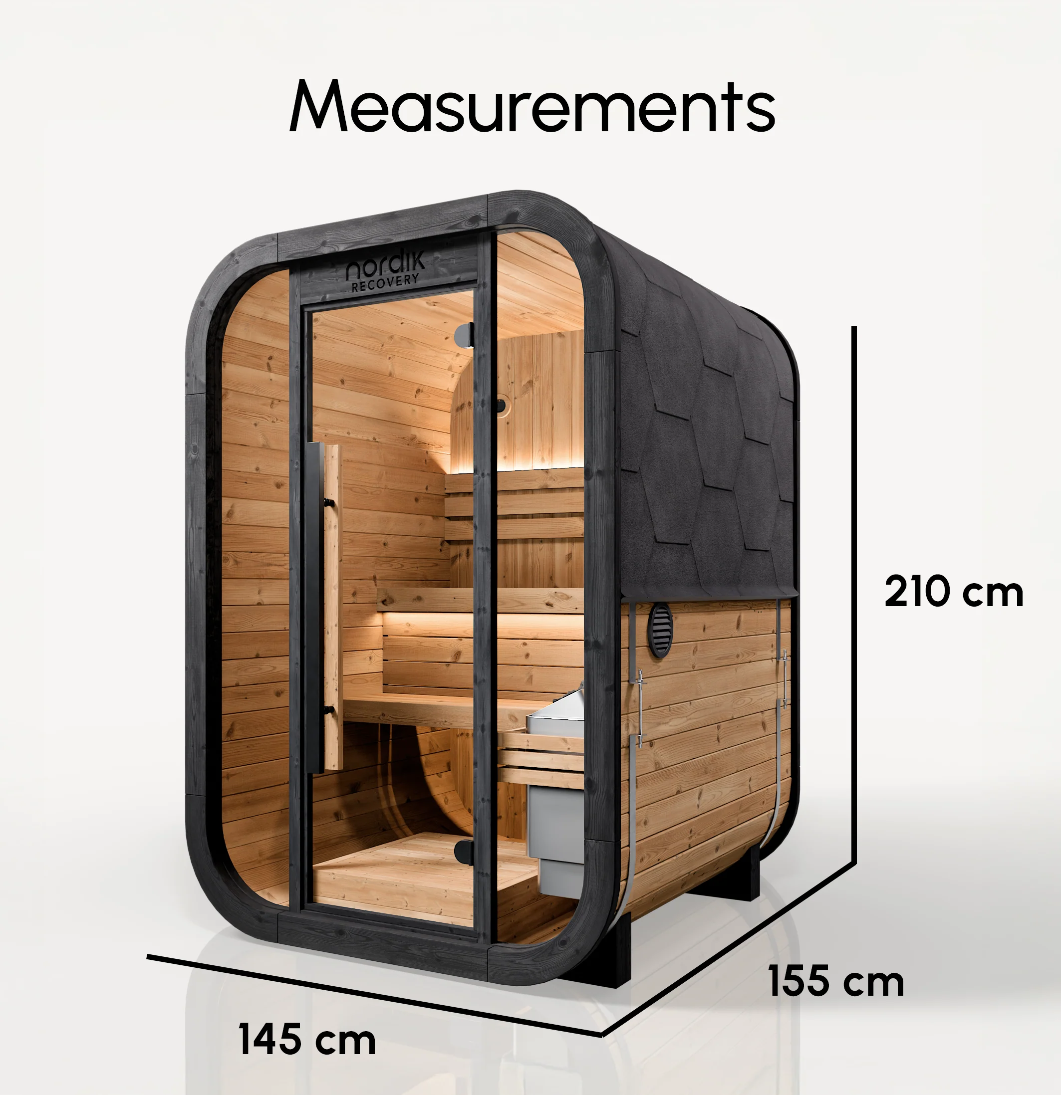 Sanctuary 2-3 Person Outdoor Sauna - Image 8
