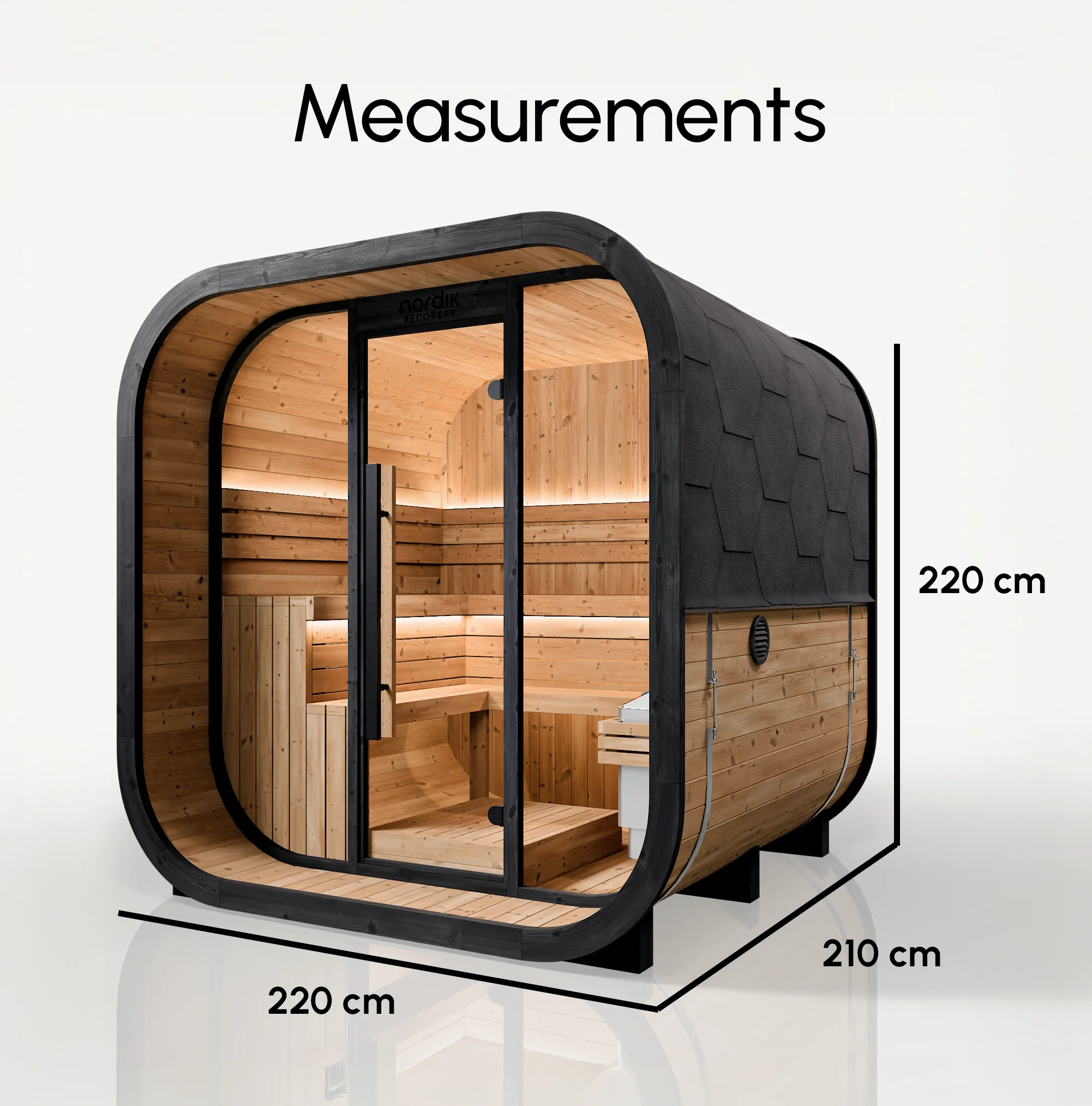 Sanctuary 4-6 Person Outdoor Sauna - Image 9